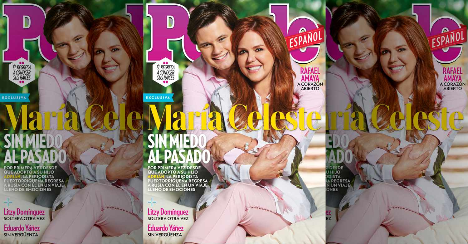 Maria Celeste Arraras y su hijo Adrian