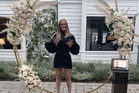 Adele black mini dress