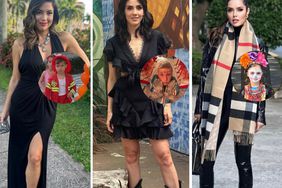 Pamela Silva, Sandra Echeverría y Marlene Favela y sus hijos