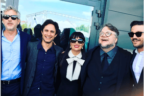 Alfonso Cuar&oacute;n (izq.), Alfonso Cuar&oacute;n, Salma Hayek, Guillermo del Toro y Diego Luna en Cannes