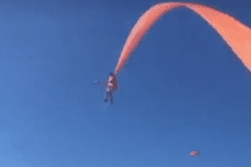 Niña sale volando arrastrada por cometa